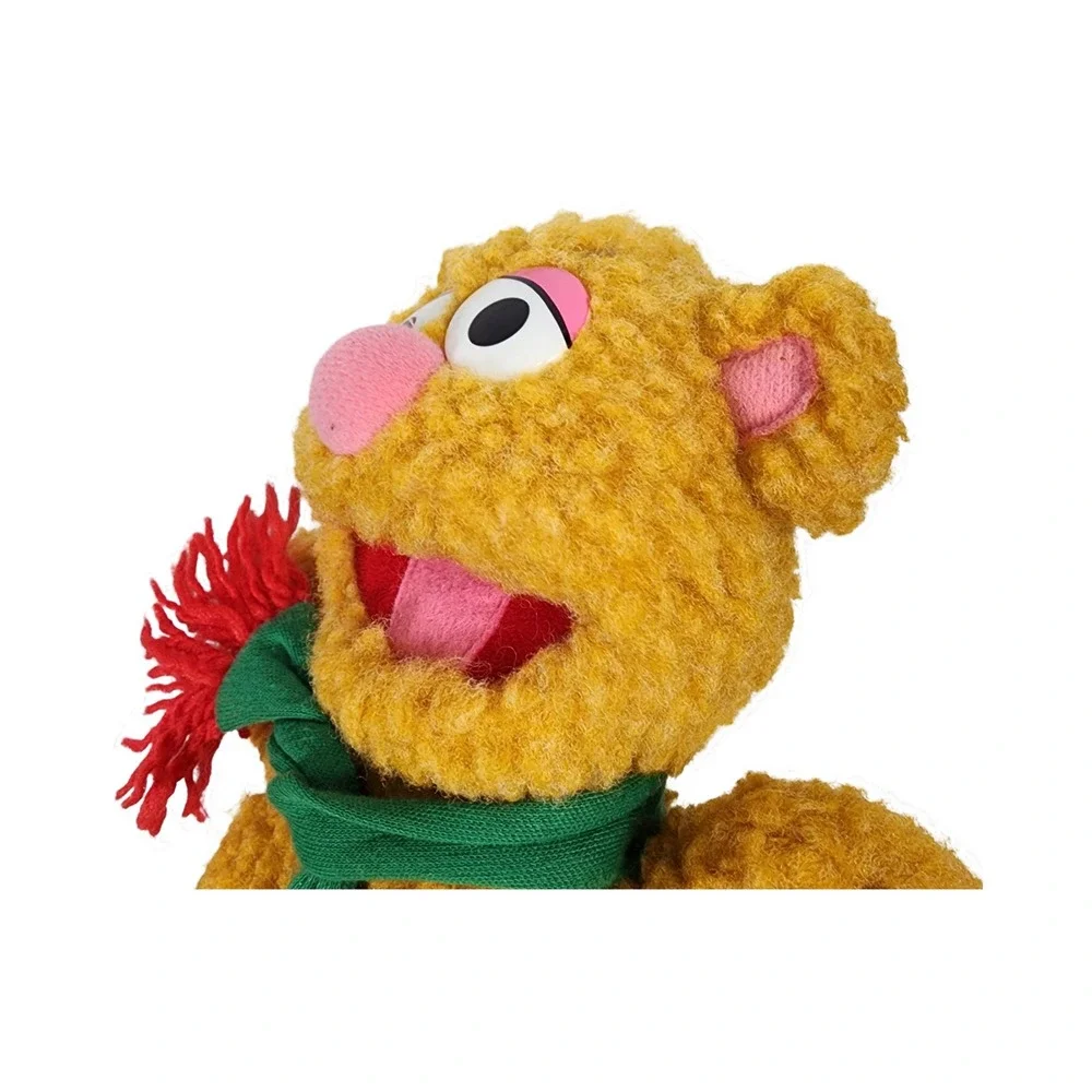 Vintage Fozzie Bear Muppet Plush Green‎ Scarf Stuffed Animal Toy 7 Inch